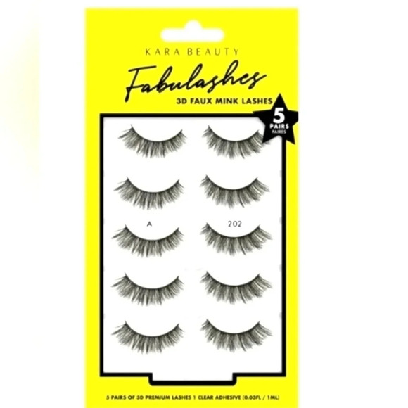 KARA BEAUTY Other - KARA BEAUTY FABULASHES 3D Faux Mink Lashes 5 PAIRS